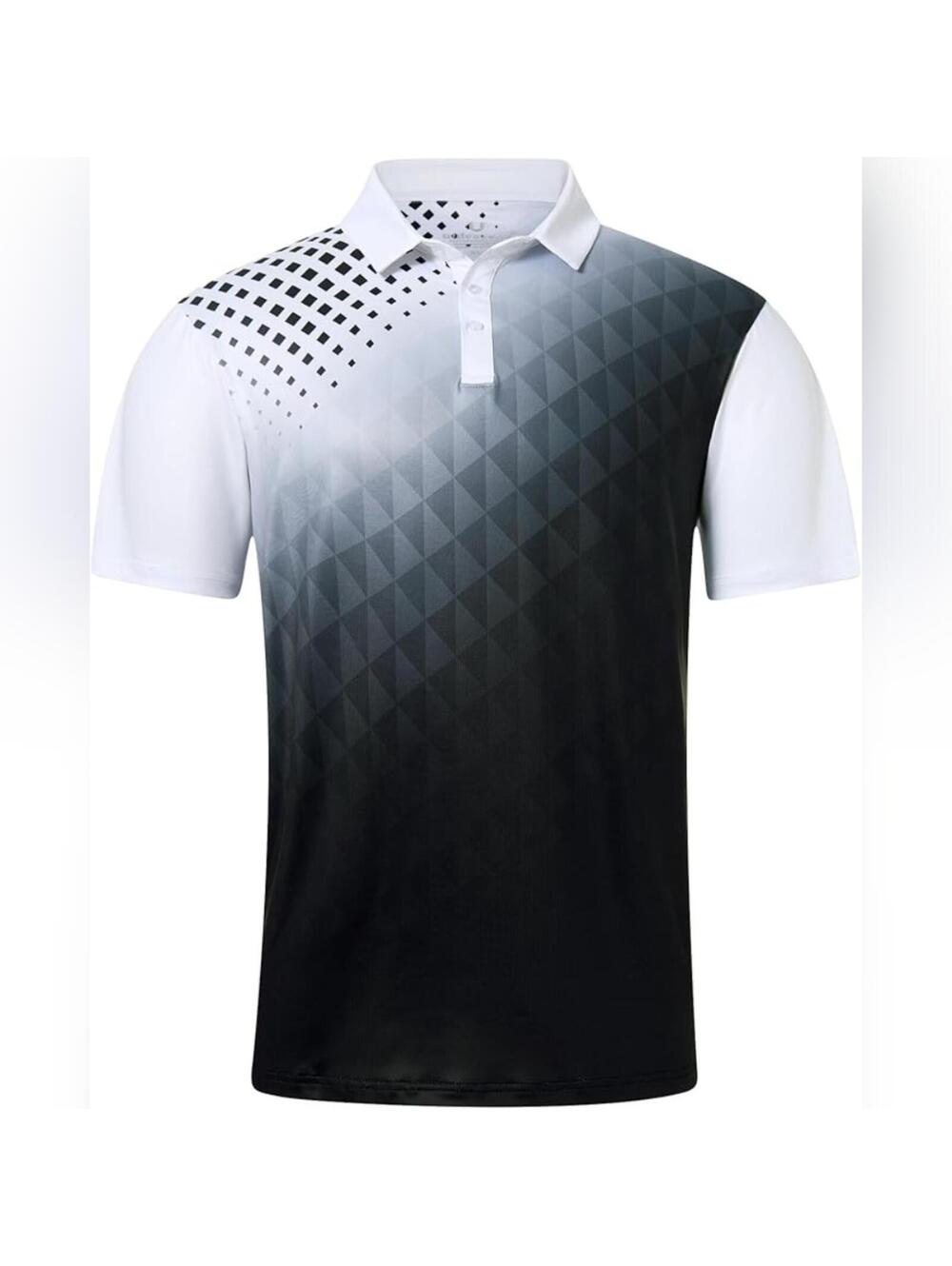 NWT uideazone Mens Dry Fit Athletic Moisture Wicking 3D Polo Shirt, XL
